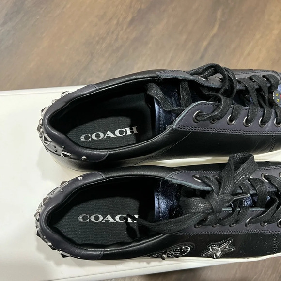 Coach Midnight Leather Porter Sneaker w/ NYC Patch - Picture 6 of 11